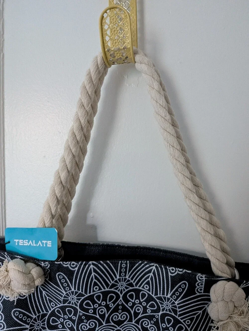 NWT Tesalate Jumbo Tote Bag With Rope Handle